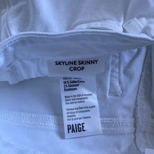 Paige Denim skyline skinny crop white jeans